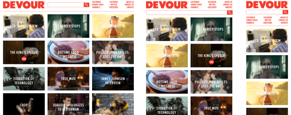 Devour responsive merged