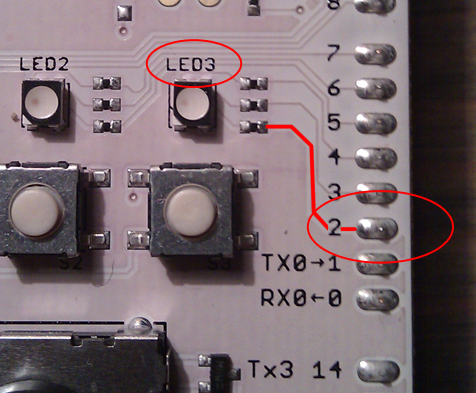 LED3_RED LED3 Red pin location